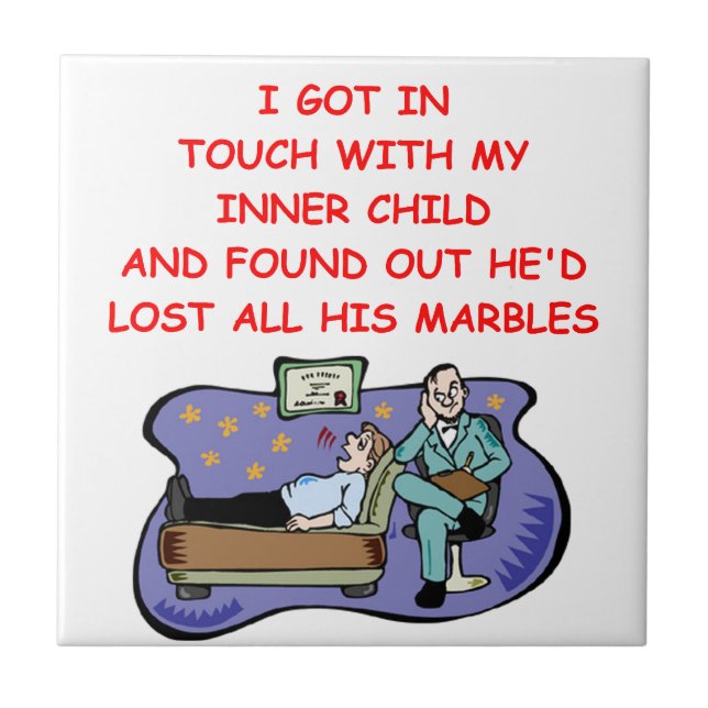 Azulejo De Cerâmica piada do psych (Frente)