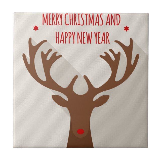 Azulejo De Cerâmica Pica-de-rena-natalina legal elk moderna (Frente)