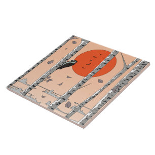 Azulejo De Cerâmica Pica-pau japonês