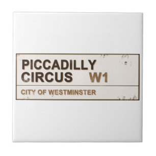 Azulejo De Cerâmica Piccadilly Circus London - Vintage