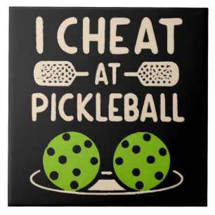 Azulejo De Cerâmica Pickleball Engraçado