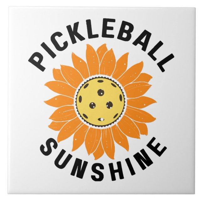 Azulejo De Cerâmica Pickleball sol (Frente)