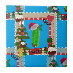 Azulejo De Cerâmica picles de natal feio