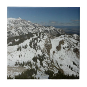 Azulejo De Cerâmica Picos de neve das montanhas Teton I Fotografia