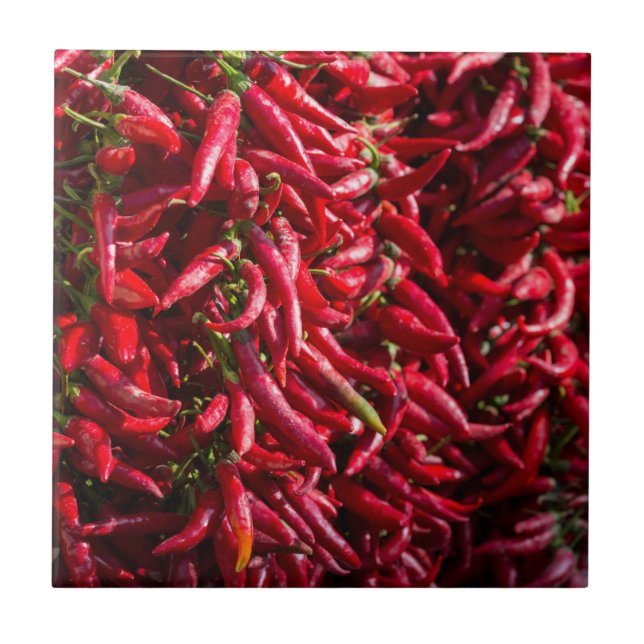 Azulejo De Cerâmica Picy Red Chili Na Cidade De Kalocsa (Frente)