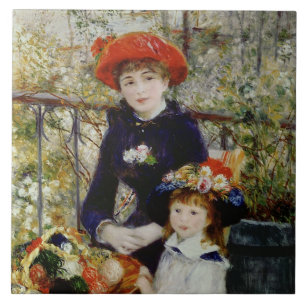 Azulejo De Cerâmica Pierre A Renoir  Duas Irmãs, ou No Terreno