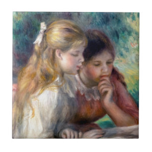 Azulejo De Cerâmica Pierre-Auguste Renoir - A Leitura