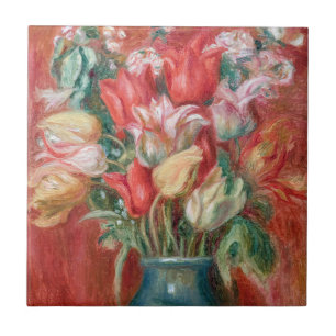 Azulejo De Cerâmica Pierre-Auguste Renoir - Buquê de Tulipas