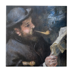 Azulejo De Cerâmica Pierre-Auguste Renoir - Claude Monet Leitura