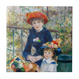 Azulejo De Cerâmica Pierre-Auguste Renoir - Duas irmãs no Terraço