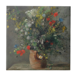 Azulejo De Cerâmica Pierre-Auguste Renoir - Flores num Vase 1866