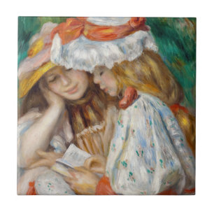 Azulejo De Cerâmica Pierre-Auguste Renoir - Leitura De Duas Raparigas