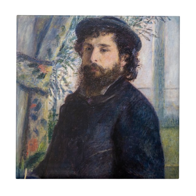 Azulejo De Cerâmica Pierre Auguste Renoir - Retrato de Claude Monet (Frente)