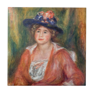 Azulejo De Cerâmica Pierre-Auguste Renoir - Retrato de Mulher Sentada