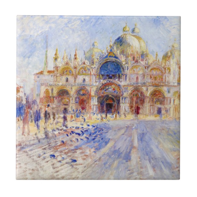 Azulejo De Cerâmica Pierre-Auguste Renoir - Veneza, Piazza San Marco (Frente)