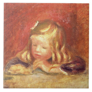 Azulejo De Cerâmica Pierre um Coco de Renoir   na mesa