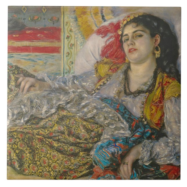 Azulejo De Cerâmica Pierre uma Olympia de Renoir | (Frente)