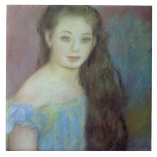 Azulejo De Cerâmica Pierre uma rapariga de Renoir com olhos azuis