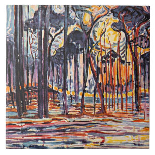 Azulejo De Cerâmica Piet Mondrian, Bosque perto de Oele,