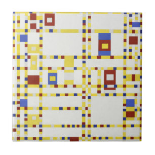 Azulejo De Cerâmica Piet Mondrian Broadway Boogie Woogie Arte Abstrata
