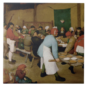Azulejo De Cerâmica Pieter Bruegel a pessoa idosa - casamento do
