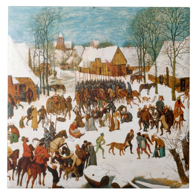 Azulejo De Cerâmica Pieter Bruegel o Pessoa-Massacre dos Innocents (Frente)
