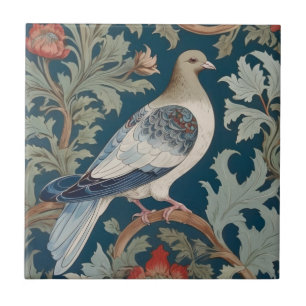 Azulejo De Cerâmica Pigeon Bird William Morris Estilo