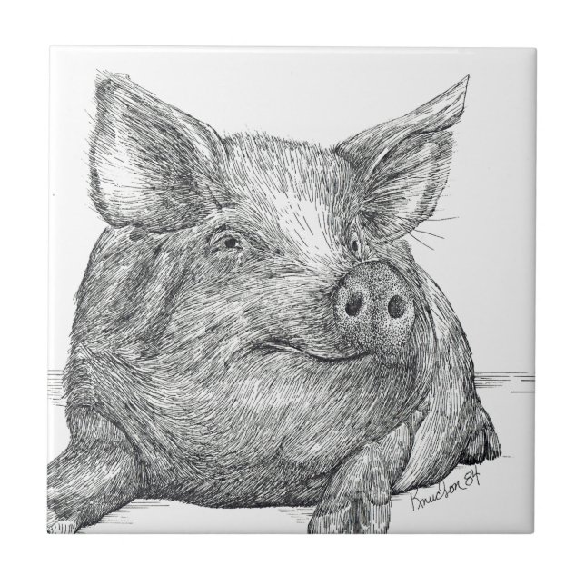 Azulejo De Cerâmica Piglet (Frente)