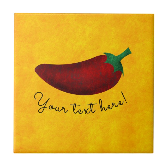 Azulejo De Cerâmica Pimenta de pimentão quente picante do sudoeste (Frente)
