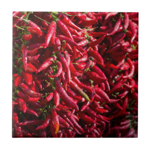 Azulejo De Cerâmica Pimenta Vermelha Picante Na Cidade De Kalocsa