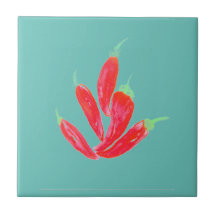 Pimentas Aguarela Vermelhas Chili Habanero