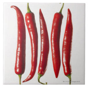 Azulejo De Cerâmica Pimentas de pimentão em seguido