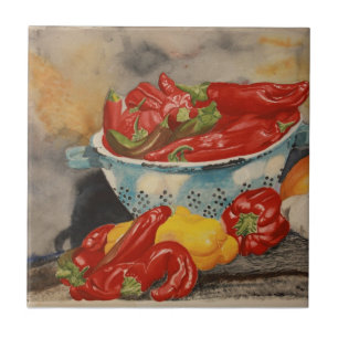 Azulejo De Cerâmica Pimentões