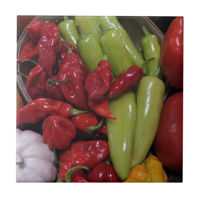 Azulejo De Cerâmica Pimentos Chili (Frente)