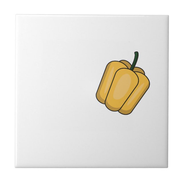 Azulejo De Cerâmica Pimentos doces e pimentões de legumes (Frente)