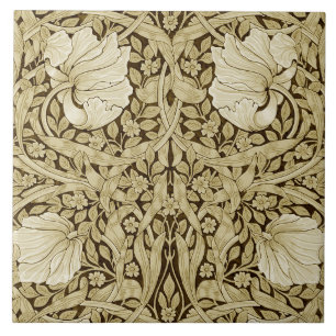 Azulejo De Cerâmica Pimpernel Dourado, William Morris