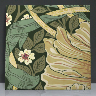 Azulejo De Cerâmica Pimpernel Seamless 1 de 12 Faux Dourado e Sage Gre