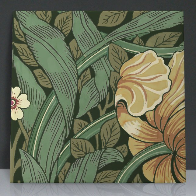 Azulejo De Cerâmica Pimpernel Seamless 3 de 12 Warm Yellow Sage Green (Criador carregado)