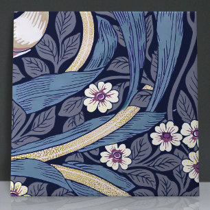 Azulejo De Cerâmica Pimpernel Seamless 6 de 12 Azul empoeirado e Branc