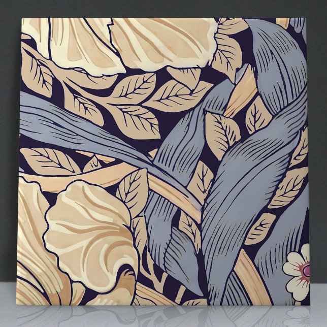 Azulejo De Cerâmica Pimpernel Seamless 8 de 12 Azul empoeirado e Amare (Criador carregado)