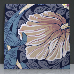 Azulejo De Cerâmica Pimpernel Sem Costura 11 de 12 Azul Quente Branco