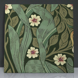 Azulejo De Cerâmica Pimpernel Sem Costura 9 de 12 Verdes Amarelas Quen