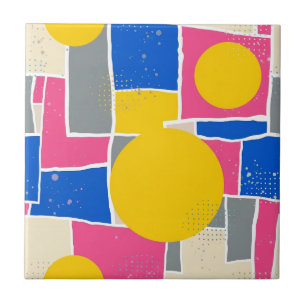 Azulejo De Cerâmica Pincelada Abstrata Retro (15)