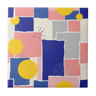 Azulejo De Cerâmica Pincelada Abstrata Retro (16)