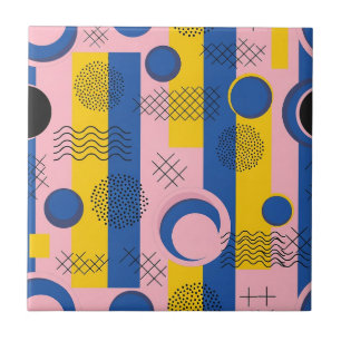 Azulejo De Cerâmica Pincelada Abstrata Retro (9)