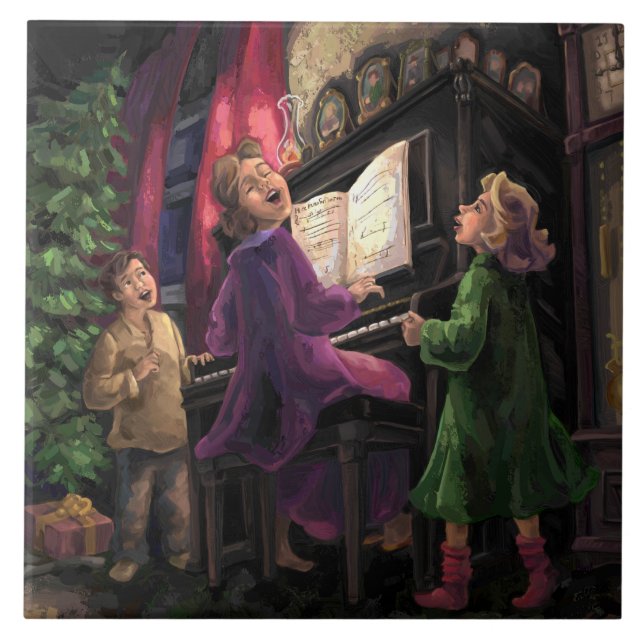 Azulejo De Cerâmica Ping de Natal junto (Frente)