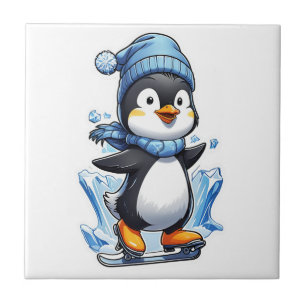 Azulejo De Cerâmica Pinguim-Pinguim-Espingarda De Gelo