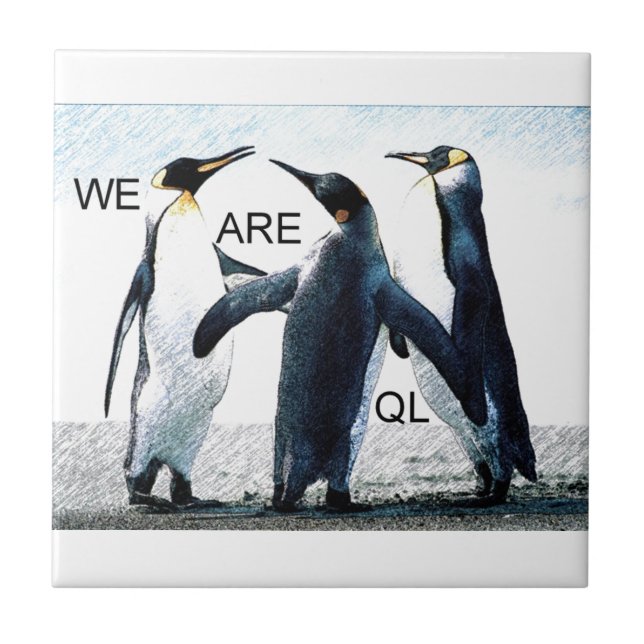 Azulejo De Cerâmica pinguins (Frente)