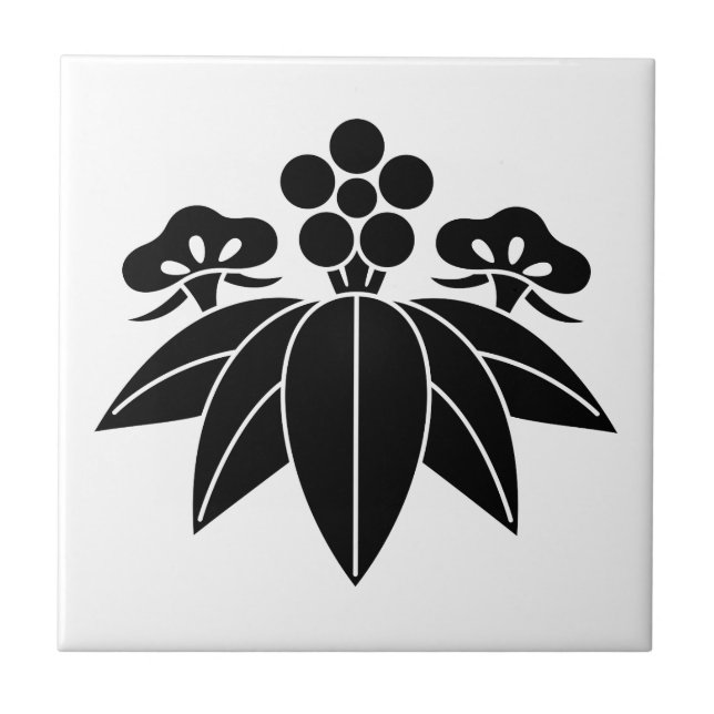 Azulejo De Cerâmica pinheiro de estilo genciana bambu ume (Frente)