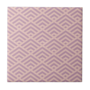 Azulejo De Cerâmica Pink Art Deco Diamond Patterno